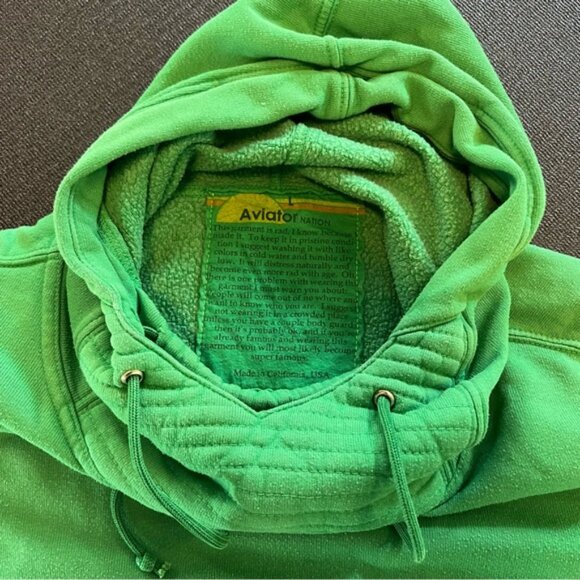 Aviator Nation Ninja Hoodie, Green, L - Picture 4 of 7